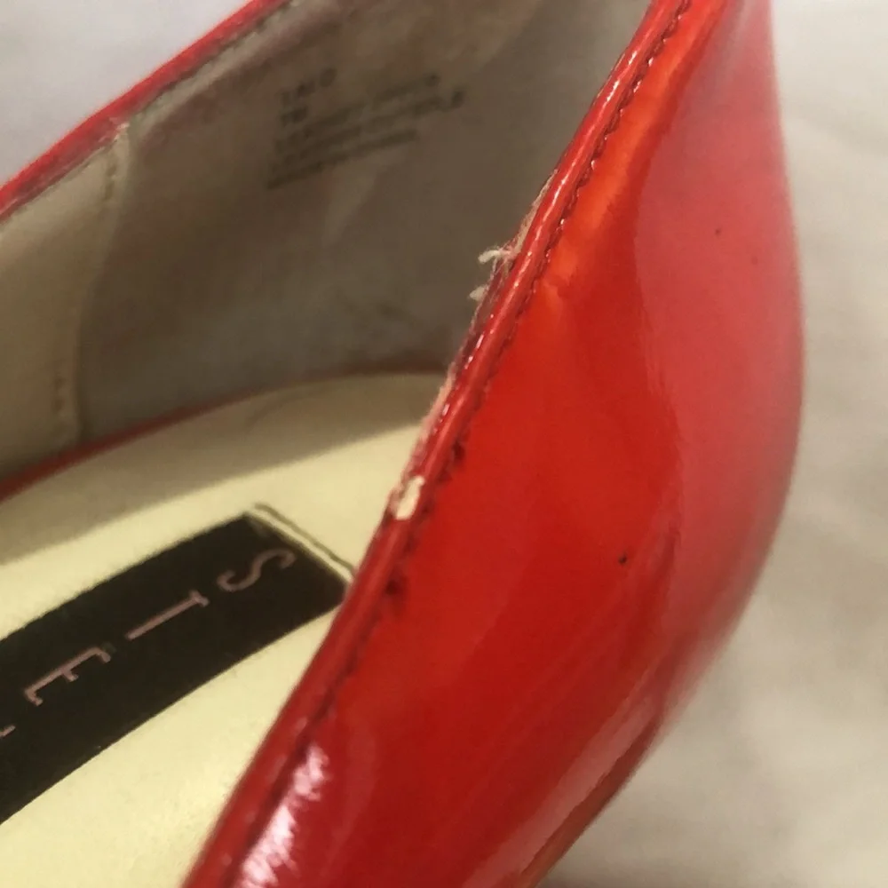 Steve Madden Red genuine leather open toe heels size 7M